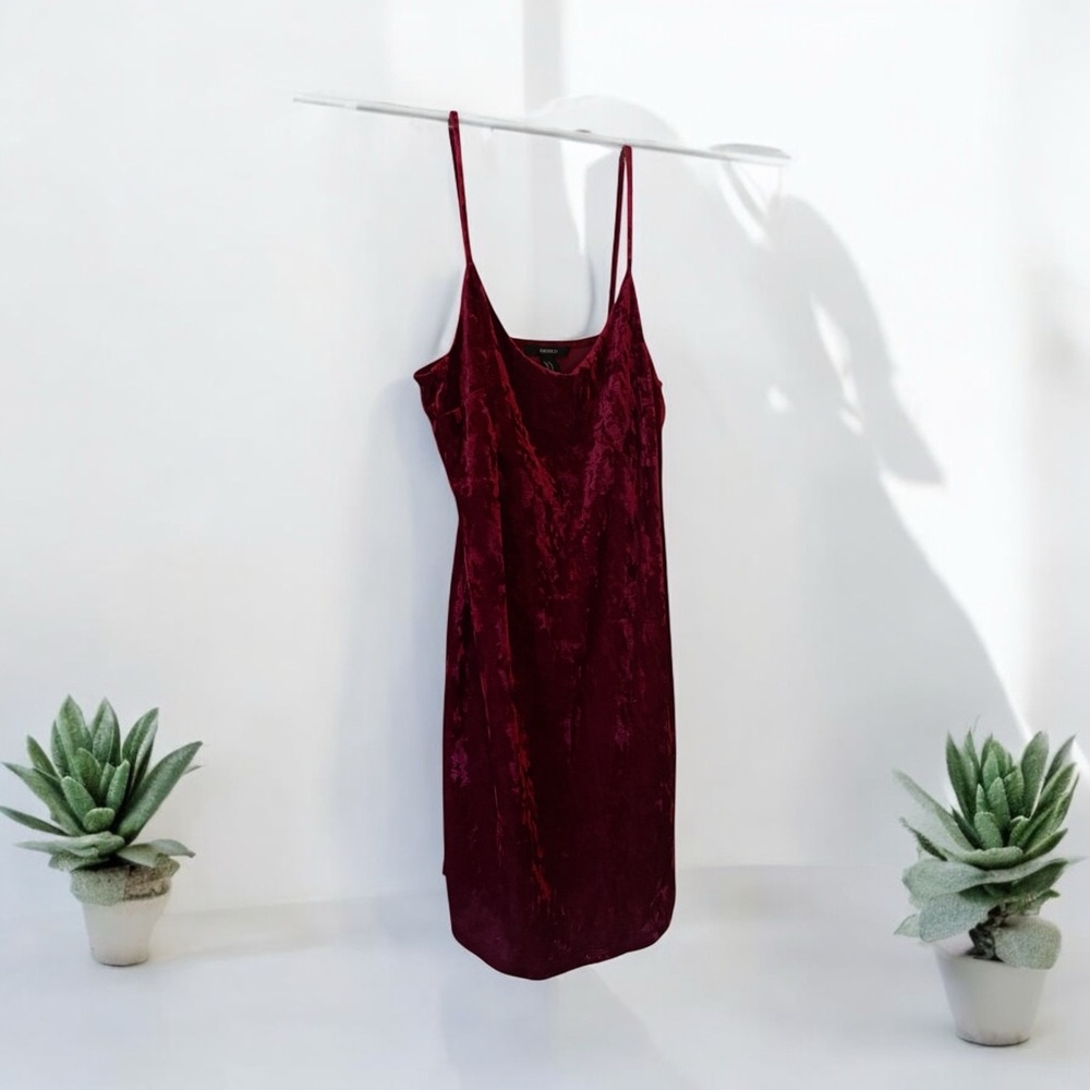 Lush Burgundy Velvet Dress - Picture 5 of 5